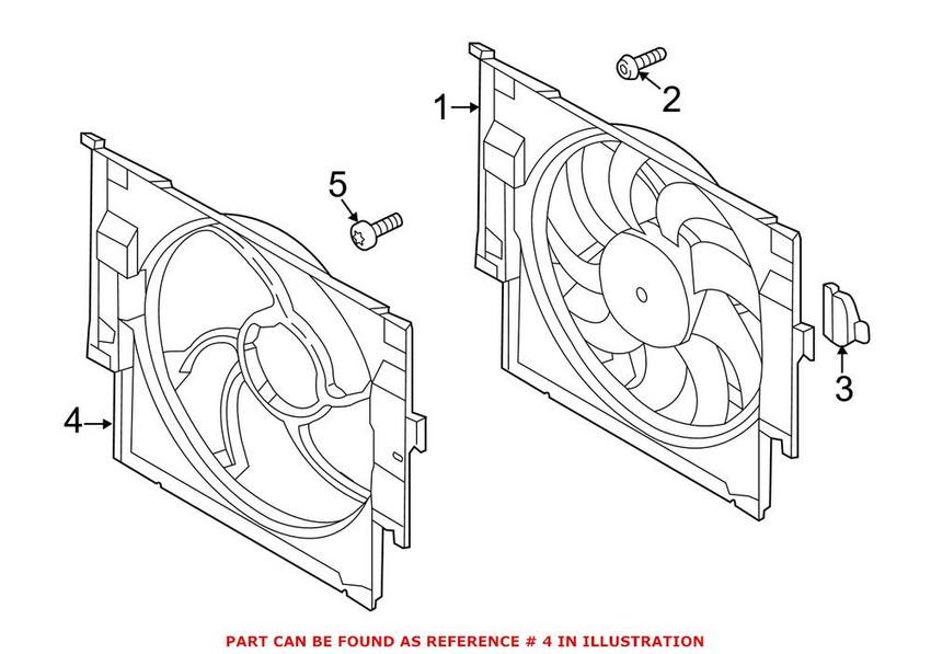BMW Engine Cooling Fan Shroud 67327850474